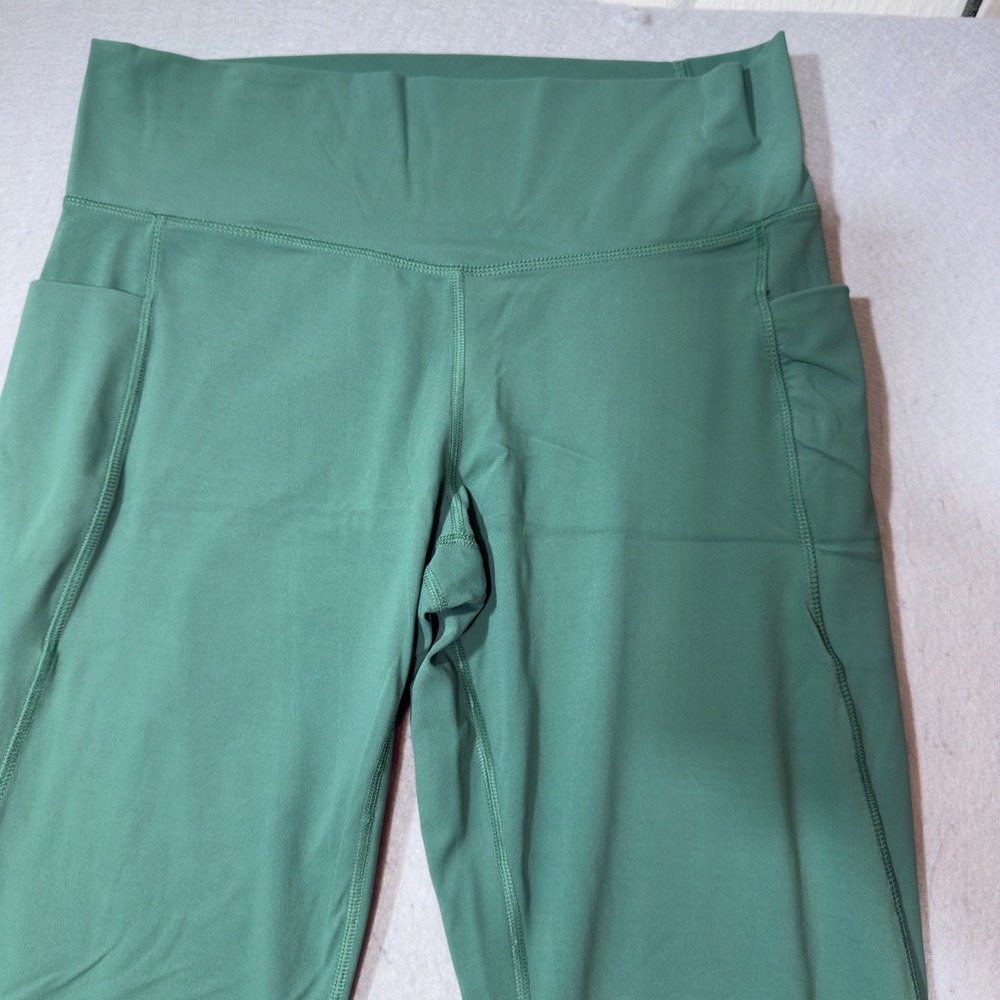 Members Mark Everyday Flare‎ Yoga Pants Green High Rise Side Pockets XL LBSS1250